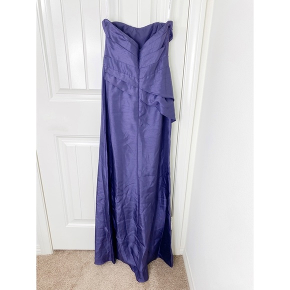 David's Bridal Lapis Strapless Maxi Gown Dress 2 - Picture 4 of 8